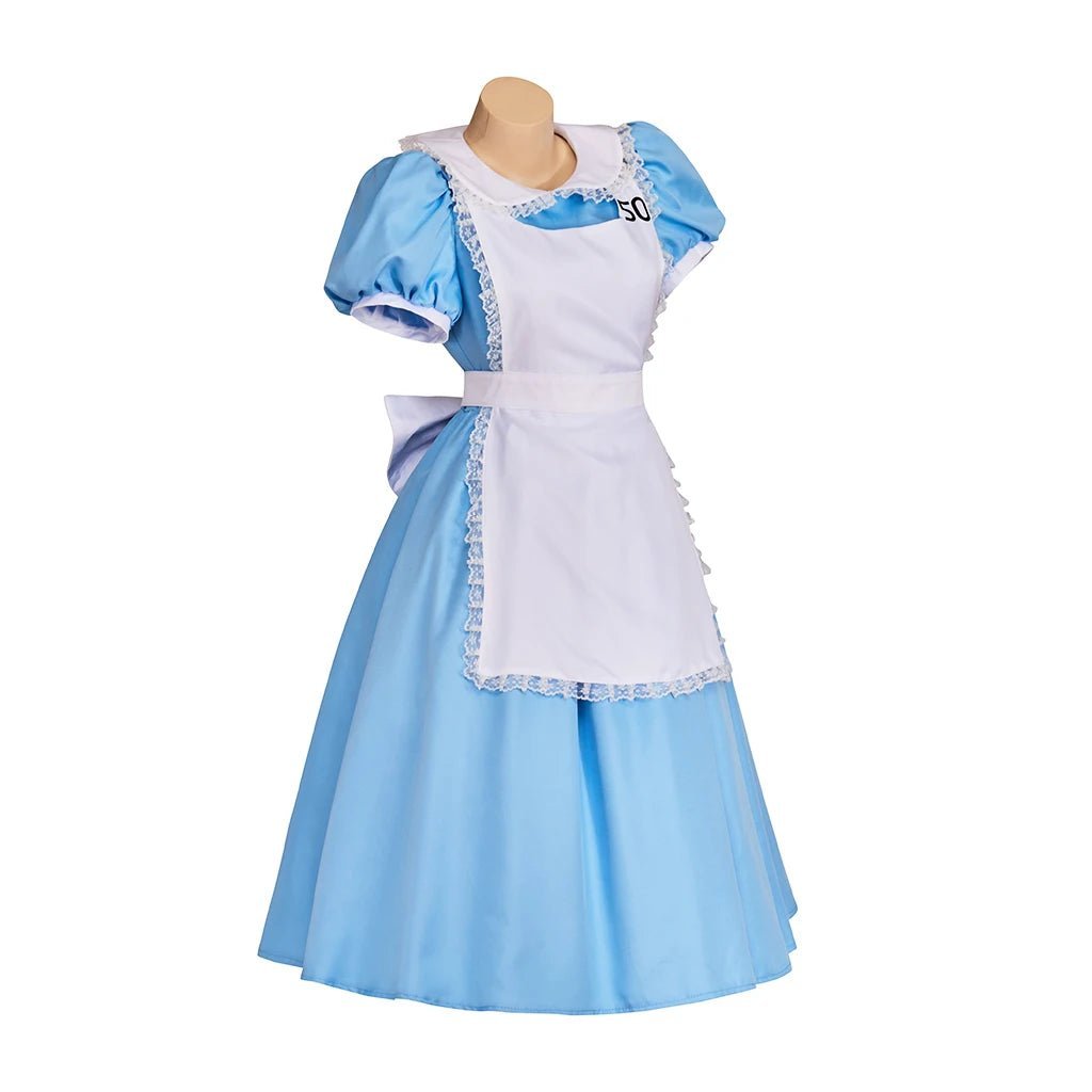 Deluxe Lolita Alice Cosplay Costume – Elegant Maid Dress with Apron & Bow for Halloween & Conventions-Astricos