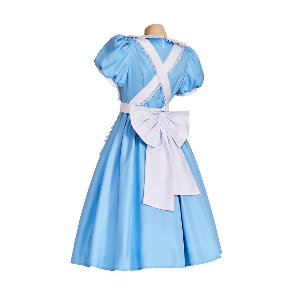 Deluxe Lolita Alice Cosplay Costume – Elegant Maid Dress with Apron & Bow for Halloween & Conventions-Astricos