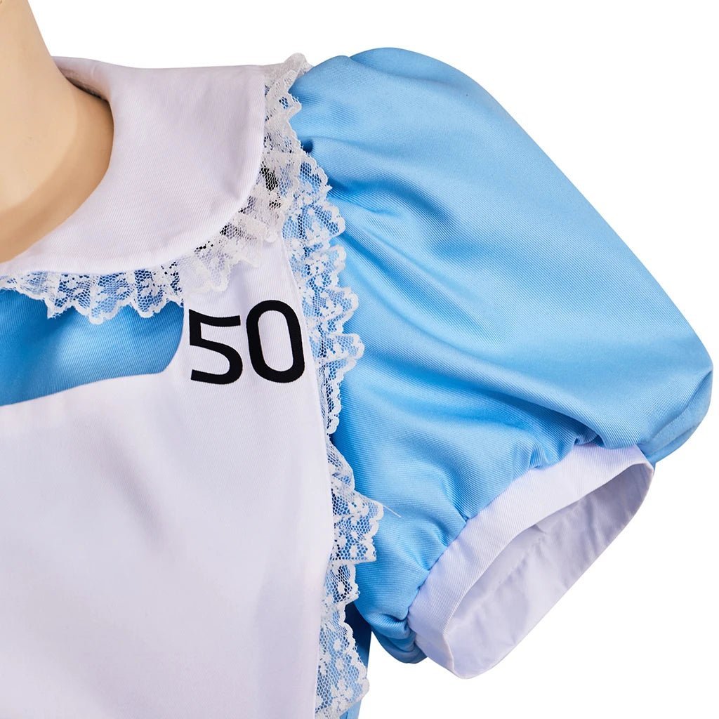 Deluxe Lolita Alice Cosplay Costume – Elegant Maid Dress with Apron & Bow for Halloween & Conventions-Astricos