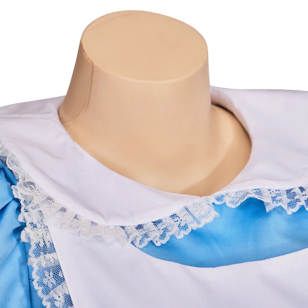 Deluxe Lolita Alice Cosplay Costume – Elegant Maid Dress with Apron & Bow for Halloween & Conventions-Astricos