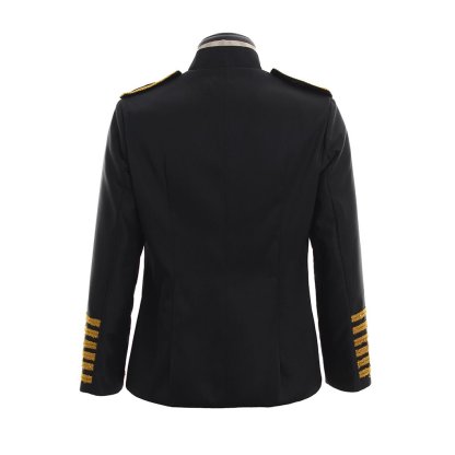 Classic Military Blazer Jacket for Men | Double Breasted Embroidery | Black & Red Suits for Prom & Wedding-Astricos