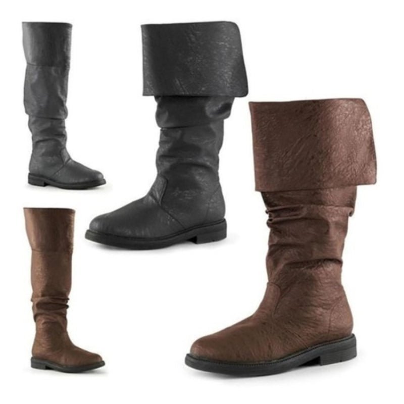 Cos Renaissance Boots - Medieval Pirate & Western Knight Gothic Cosplay Footwear-Astricos