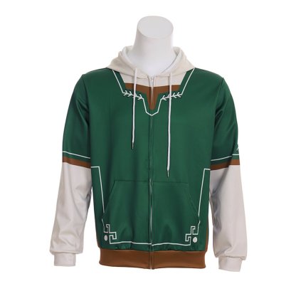 Legend of Zelda Link Cosplay Hoodie - Official Zipper Up Jacket for Game Fans-Astricos