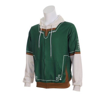 Legend of Zelda Link Cosplay Hoodie - Official Zipper Up Jacket for Game Fans-Astricos