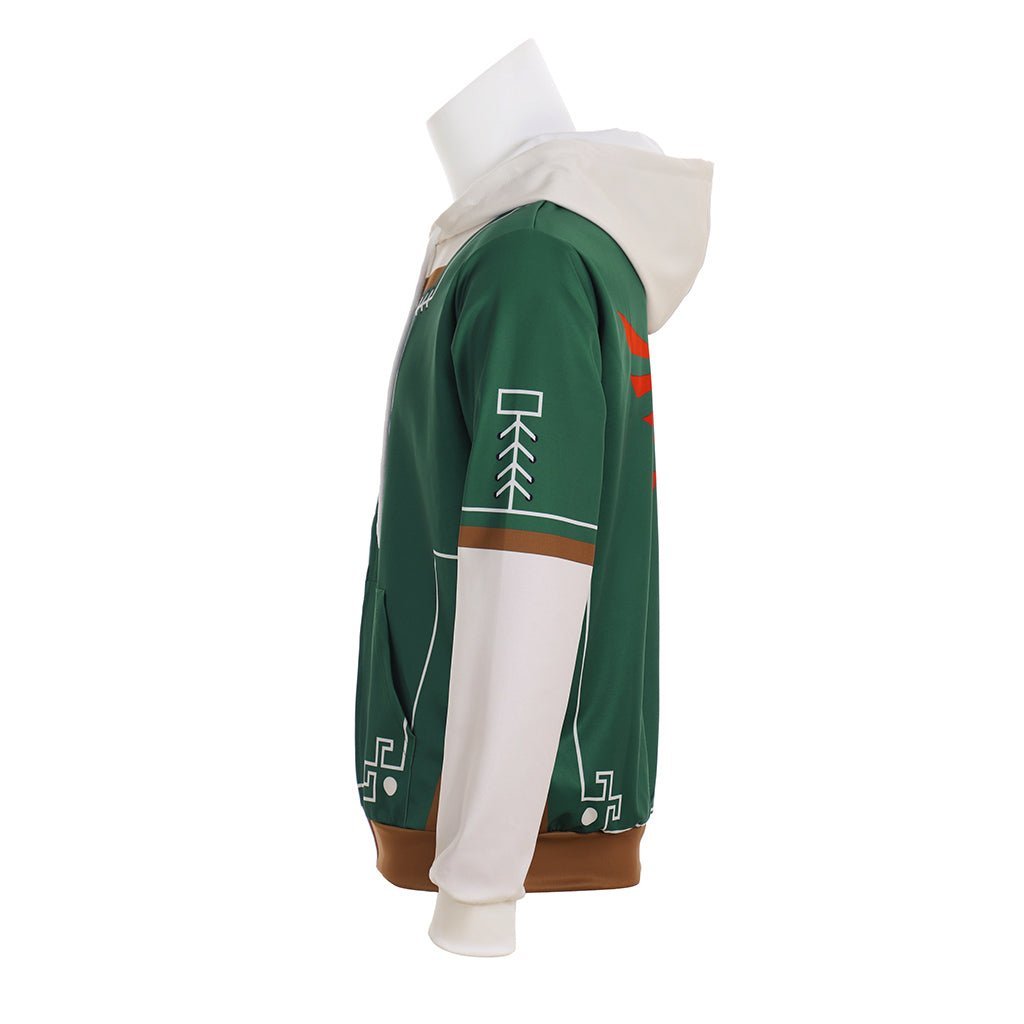 Legend of Zelda Link Cosplay Hoodie - Official Zipper Up Jacket for Game Fans-Astricos