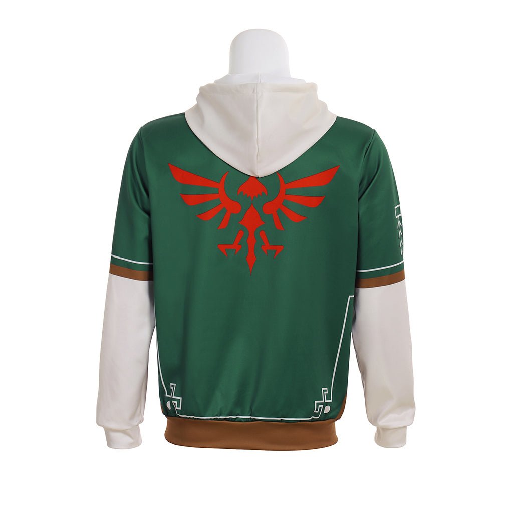 Legend of Zelda Link Cosplay Hoodie - Official Zipper Up Jacket for Game Fans-Astricos