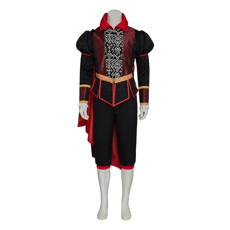 Count Dracula Vampire Cosplay Costume - Gothic Tudor Suit with Cape | Astricos-Astricos