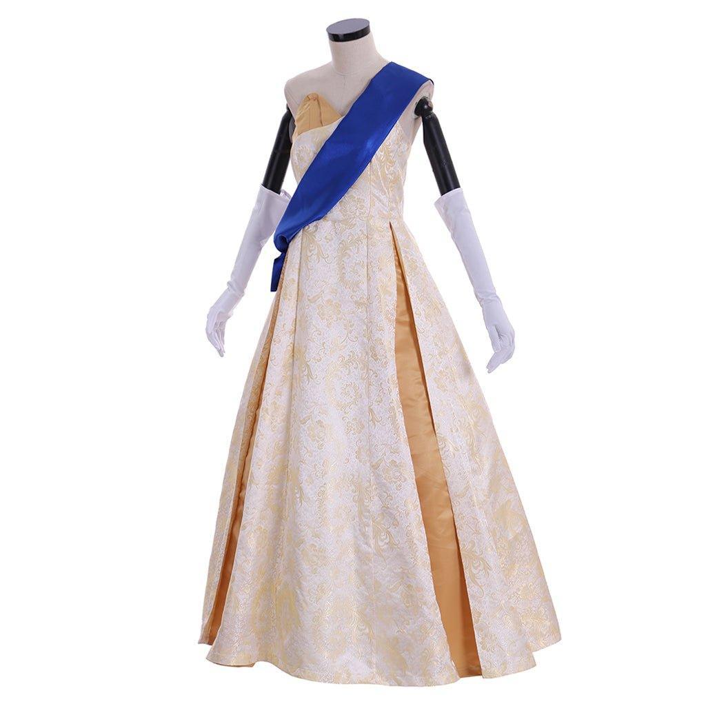 Crown Season 2 Queen Elizabeth Ball Gown Cosplay Costume | Elegant Princess Wedding Dress-Astricos