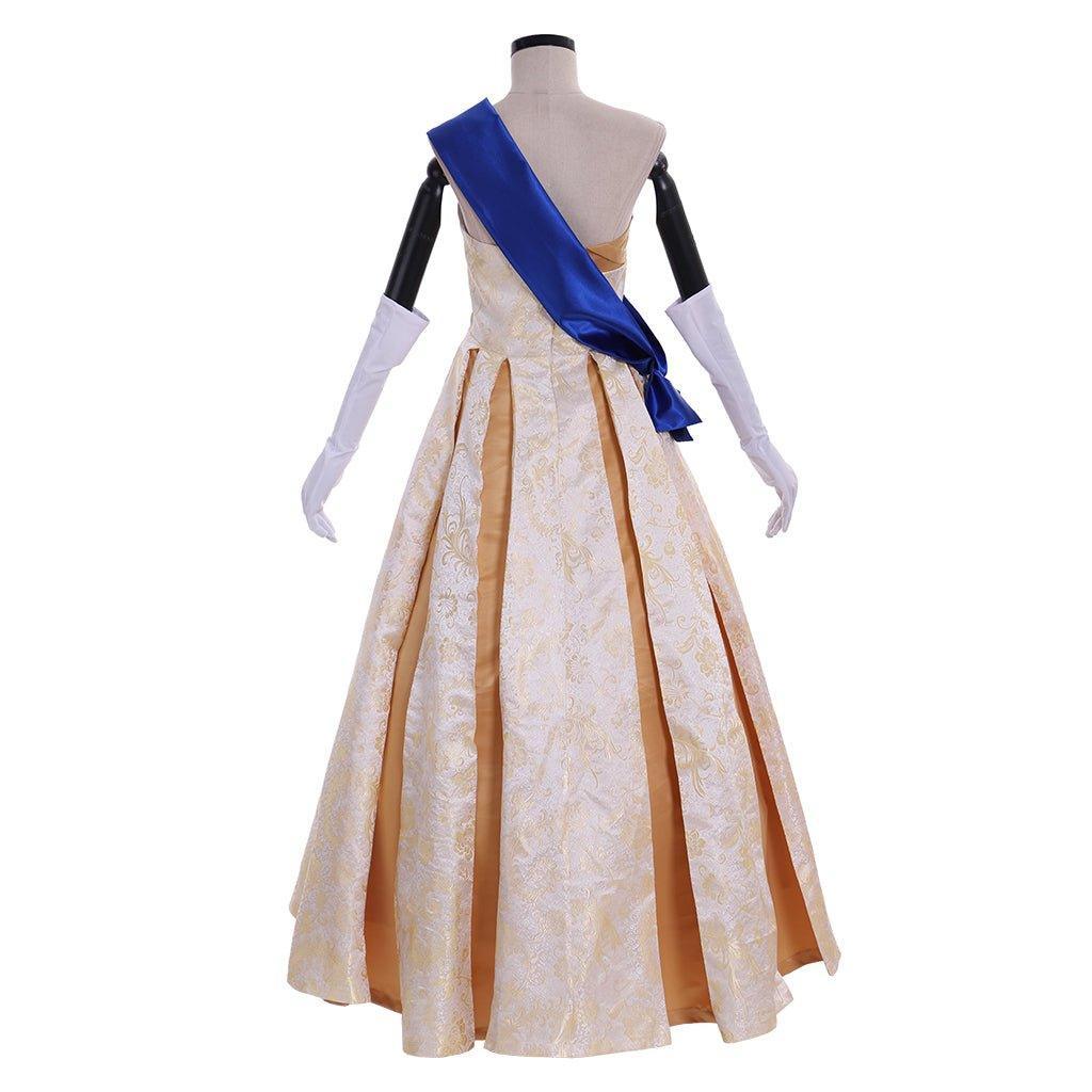 Crown Season 2 Queen Elizabeth Ball Gown Cosplay Costume | Elegant Princess Wedding Dress-Astricos