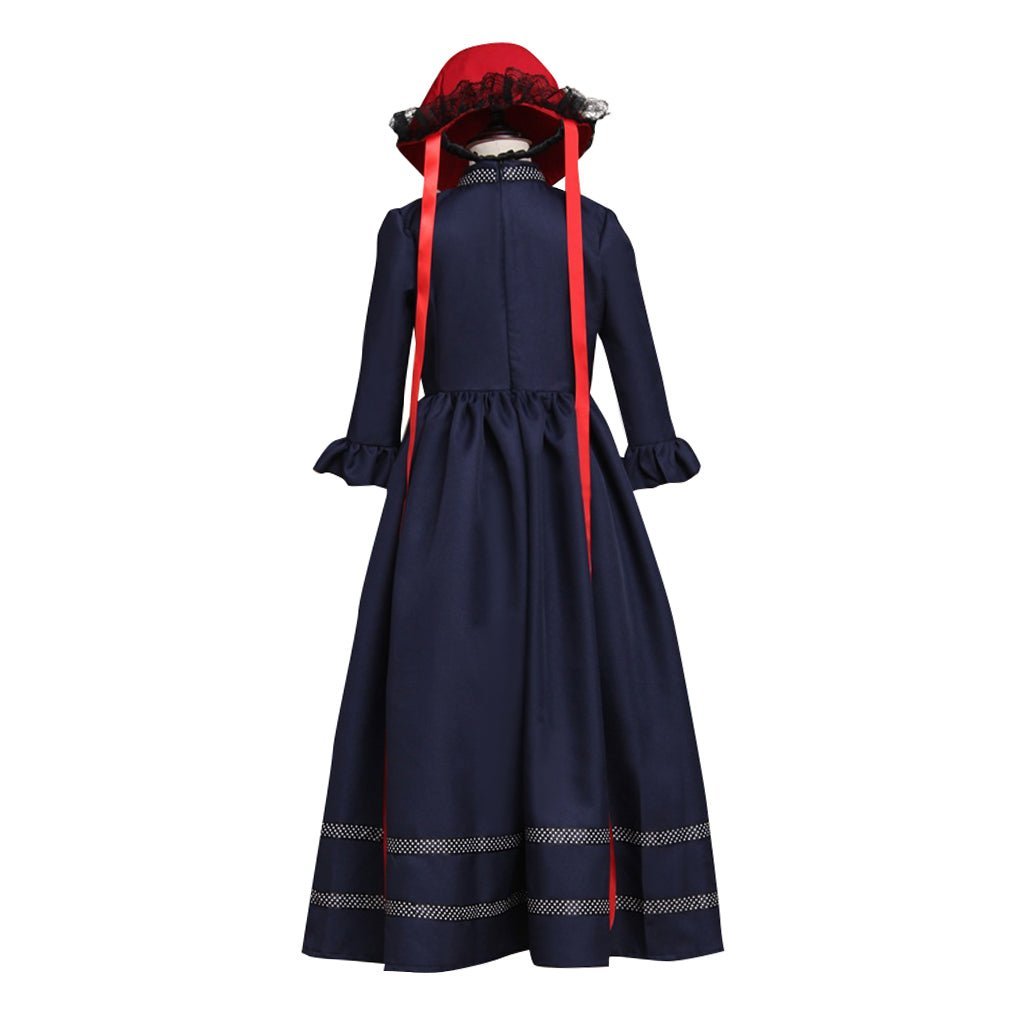 Custom Girls Medieval Gothic Lolita Church Cosplay Costume – Unique Fantasy Outfit with Cape & Hat | Astricos-Astricos