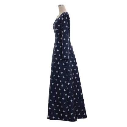 Custom Medieval Renaissance Blue Spring Dress for Women - Elegant Cosplay Costume-Astricos