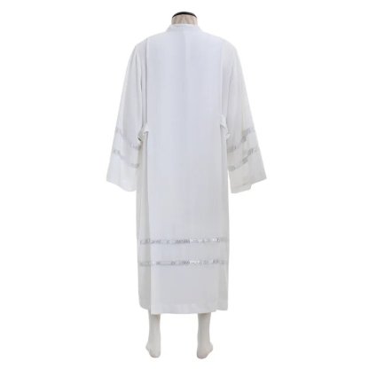 Custom Medieval Clergy Robe - White Cassock Cosplay Costume with Embroidery | Astricos-Astricos