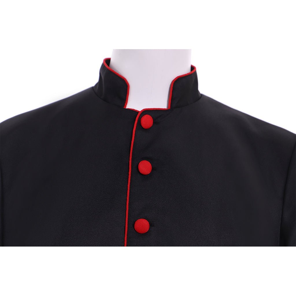 Roman Black Clergy Cassock Costume | Medieval Clergy Robe for Cosplay & Halloween-Astricos