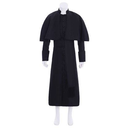 Custom Roman Clergyman Soutane Cassock - Medieval Clergy Robe Cosplay Costume | Astricos-Astricos