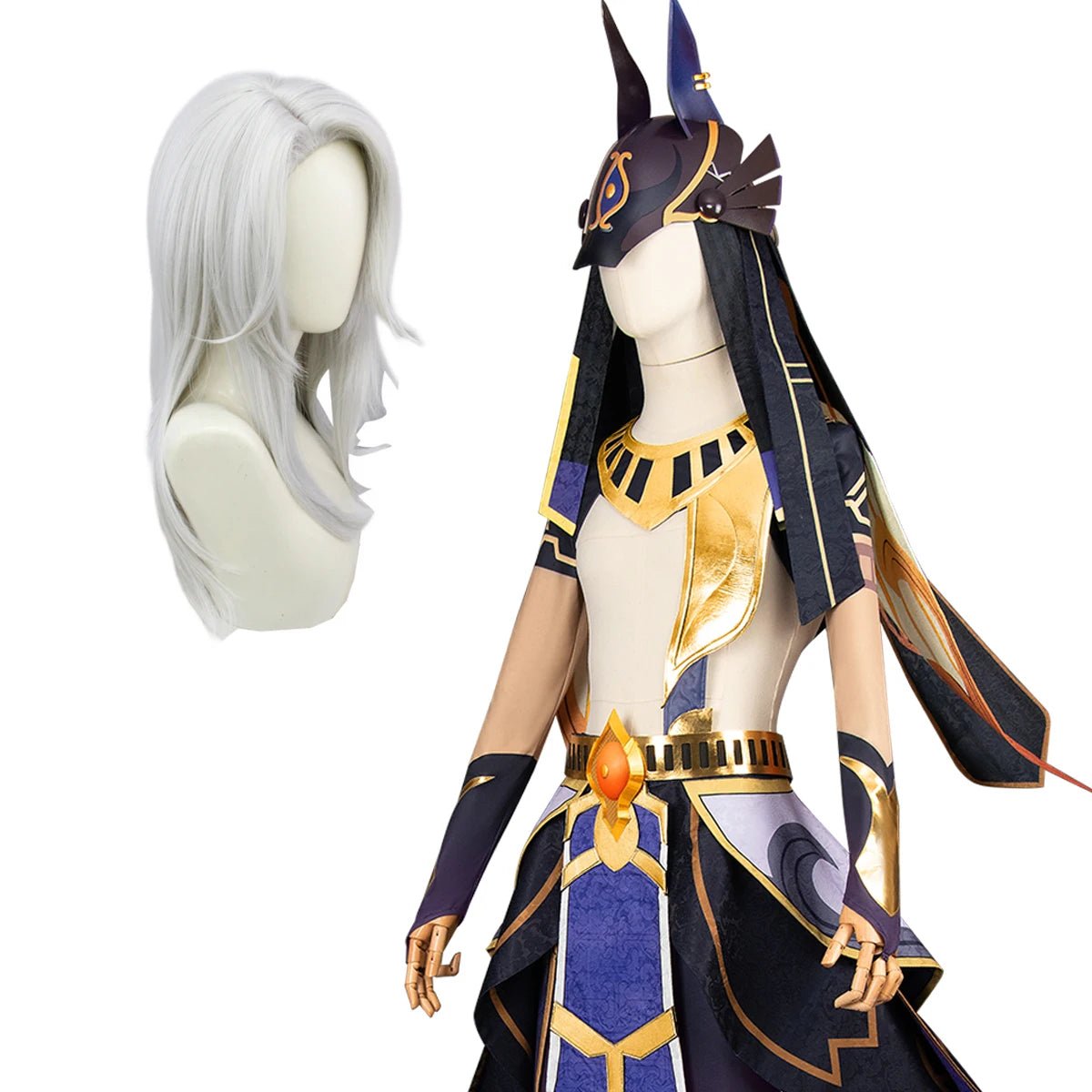 Cyno The Eremite Genshin Impact Game Anime Cosplay Wig Headwear Unisex Halloween Costume Christmas Drag Party Gift - Astricos