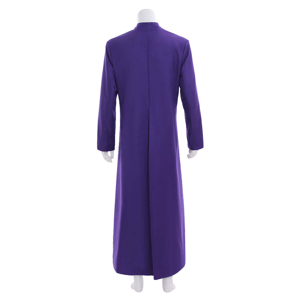 Men's Purple Clergy Robes Cassock - Standing Collar Church Priest Costume for Liturgical Events-Astricos