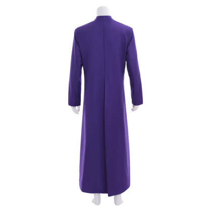 Men's Purple Clergy Robes Cassock - Standing Collar Church Priest Costume for Liturgical Events-Astricos