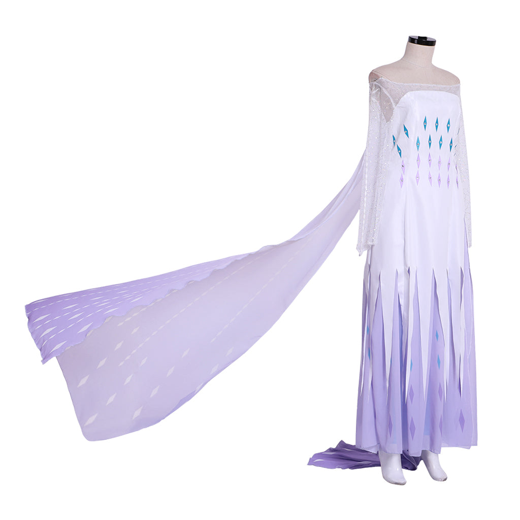 Elsa Frozen 2 Ice Snow Queen Cosplay Costume | Adult Women's Halloween & Carnival Princess Dress-Astricos