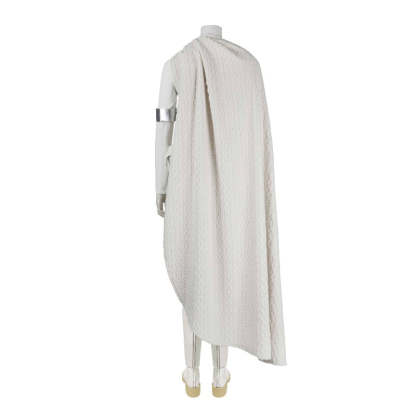 Queen Amidala Padmé White Battle Outfit with Cloak - Star Wars Cosplay Costume for Comic Con & Halloween-Astricos