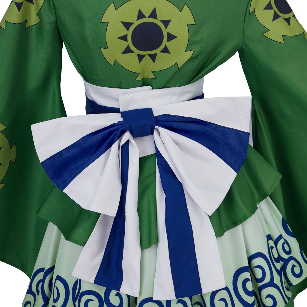 One Piece Genderbend Zoro Cosplay Kimono Dress, Custom Anime Halloween Outfit