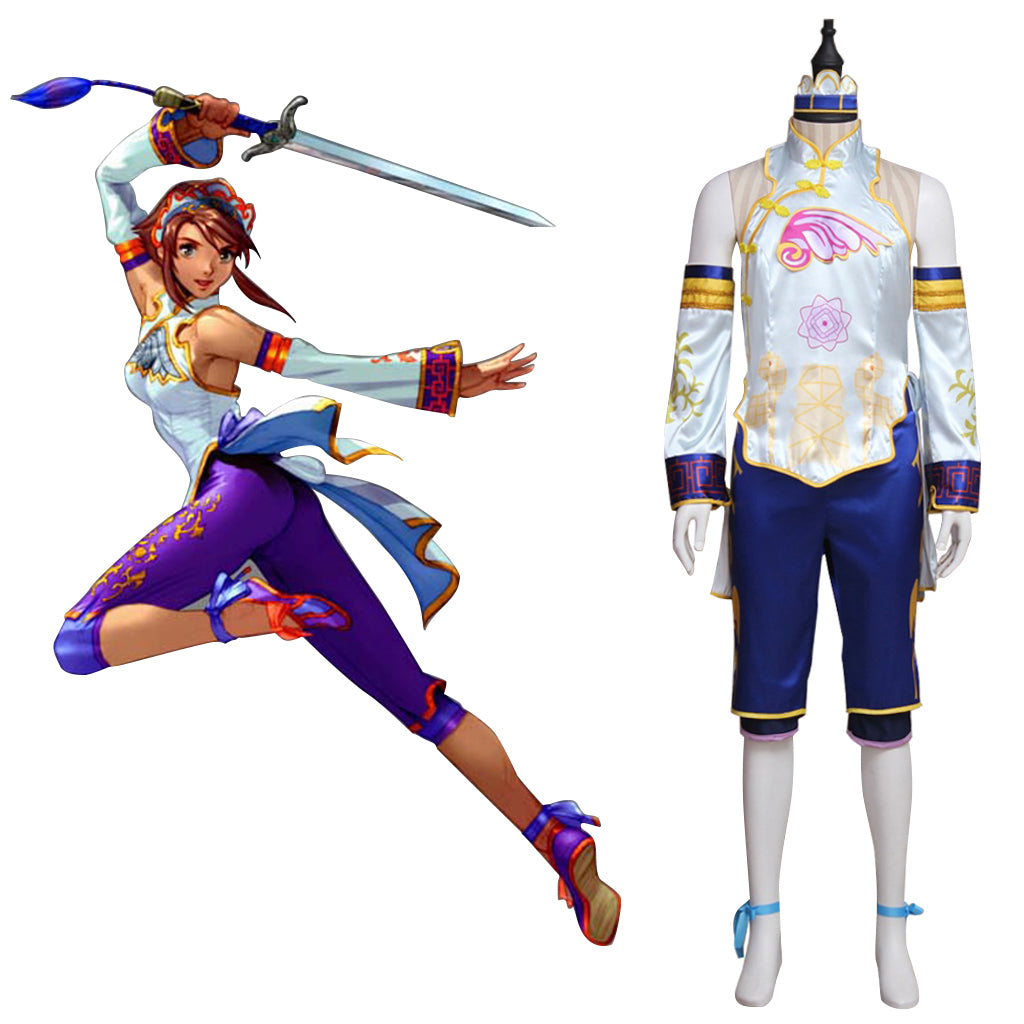 Soul Calibur Xianghua Cosplay Costume - Elegant Warrior Outfit | Astricos-Astricos