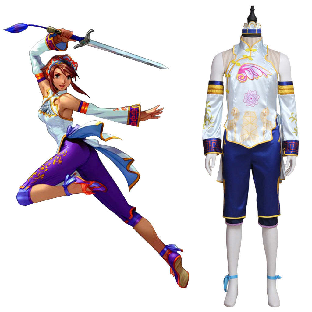 Soul Calibur Xianghua Cosplay Costume - Elegant Warrior Outfit | Astricos-Astricos