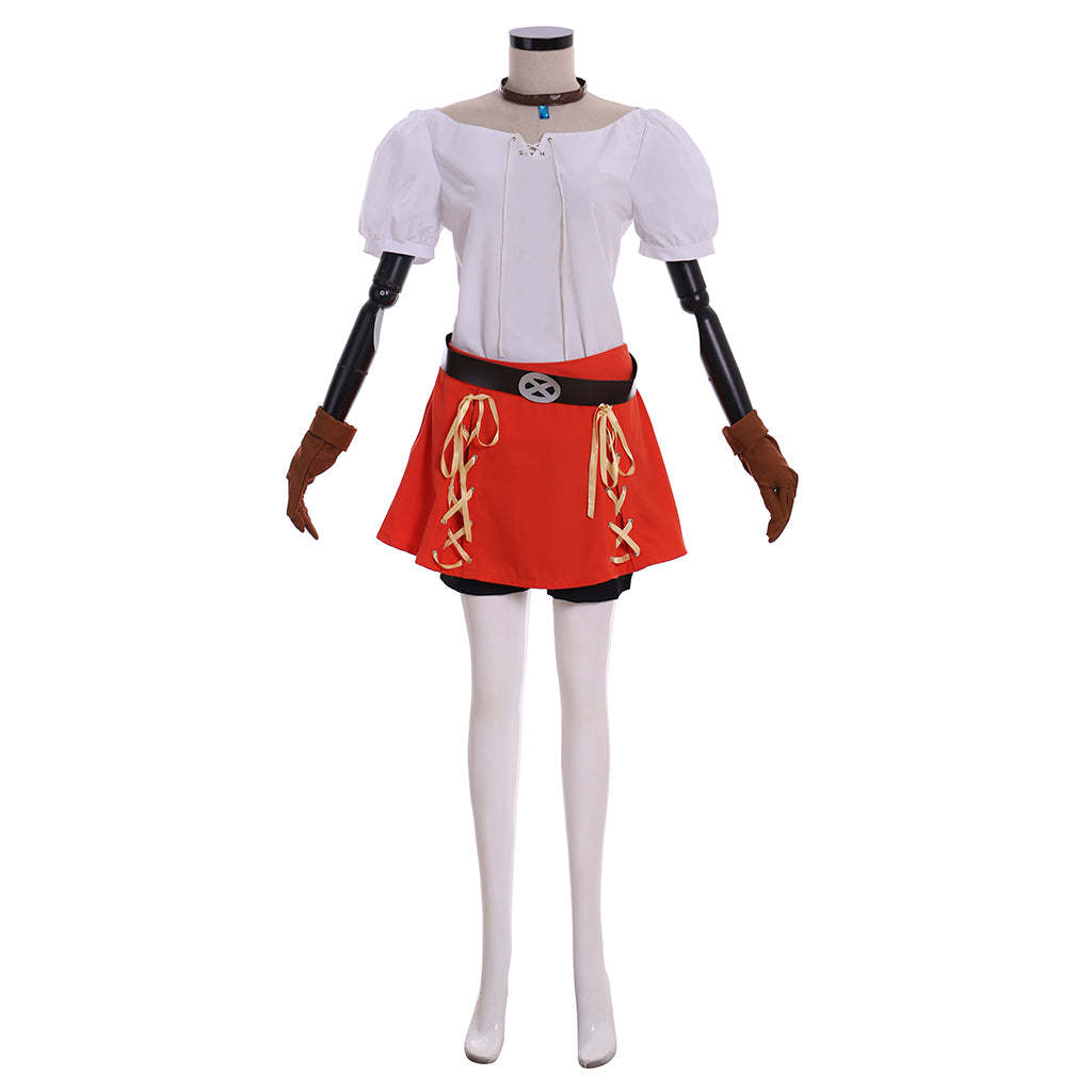 Linkle Cosplay Elf Costume Full Set - Green Cloak, Shirt, Pants, Skirt | Astricos-Astricos