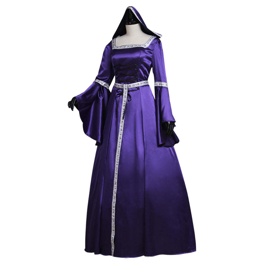 Medieval Vintage Southern Dress - Women's Halloween Cosplay Court Noble Robe with Bell Sleeves-Astricos