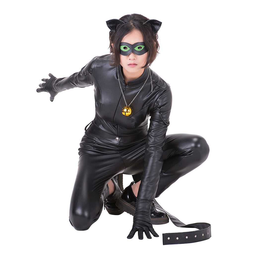 Authentic Miraculous Ladybug Cat Noir Black Jumpsuit Costume | Astricos-Astricos