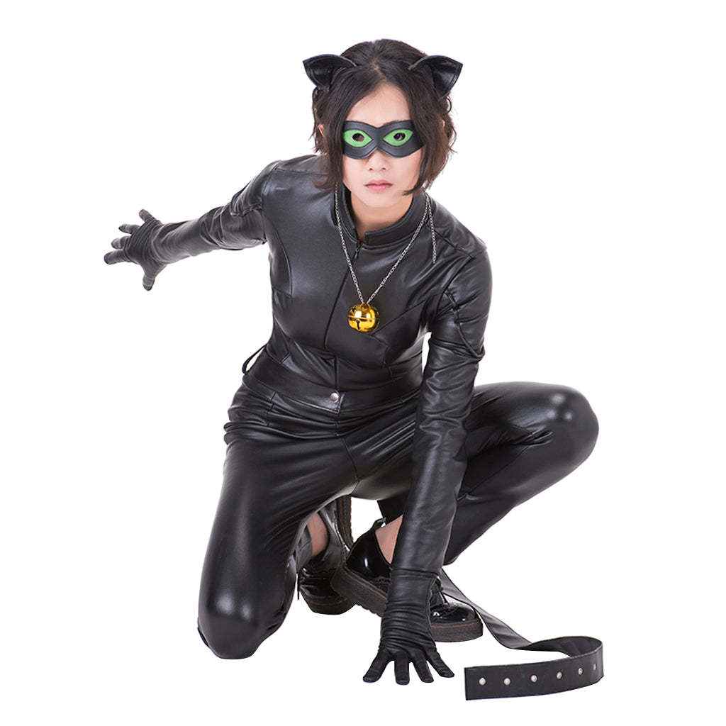 Authentic Miraculous Ladybug Cat Noir Black Jumpsuit Costume | Astricos-Astricos