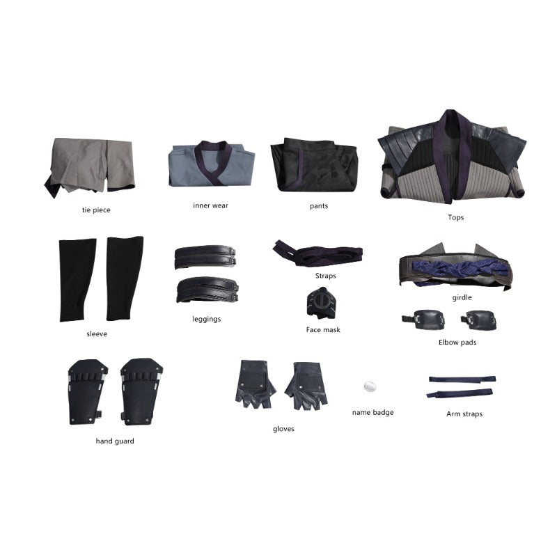 Mortal Kombat 1 Smoke Cosplay Costume Full Set with Mask for Halloween & Parties-Astricos