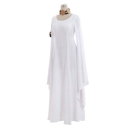 Medieval White Robe Dress for Renaissance, Regency & Tudor Themed Events | Astricos-Astricos
