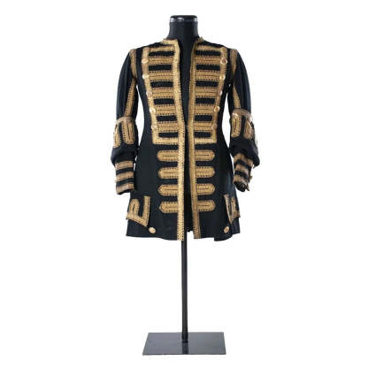 Gothic Steampunk Victorian Frock Coat for Men - Black Pirate Jacket | Custom-Made Medieval Costume | Astricos-Astricos