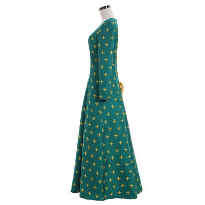 Elegant Green Medieval Renaissance Victorian Gothic Lolita Dress for Weddings & Balls-Astricos