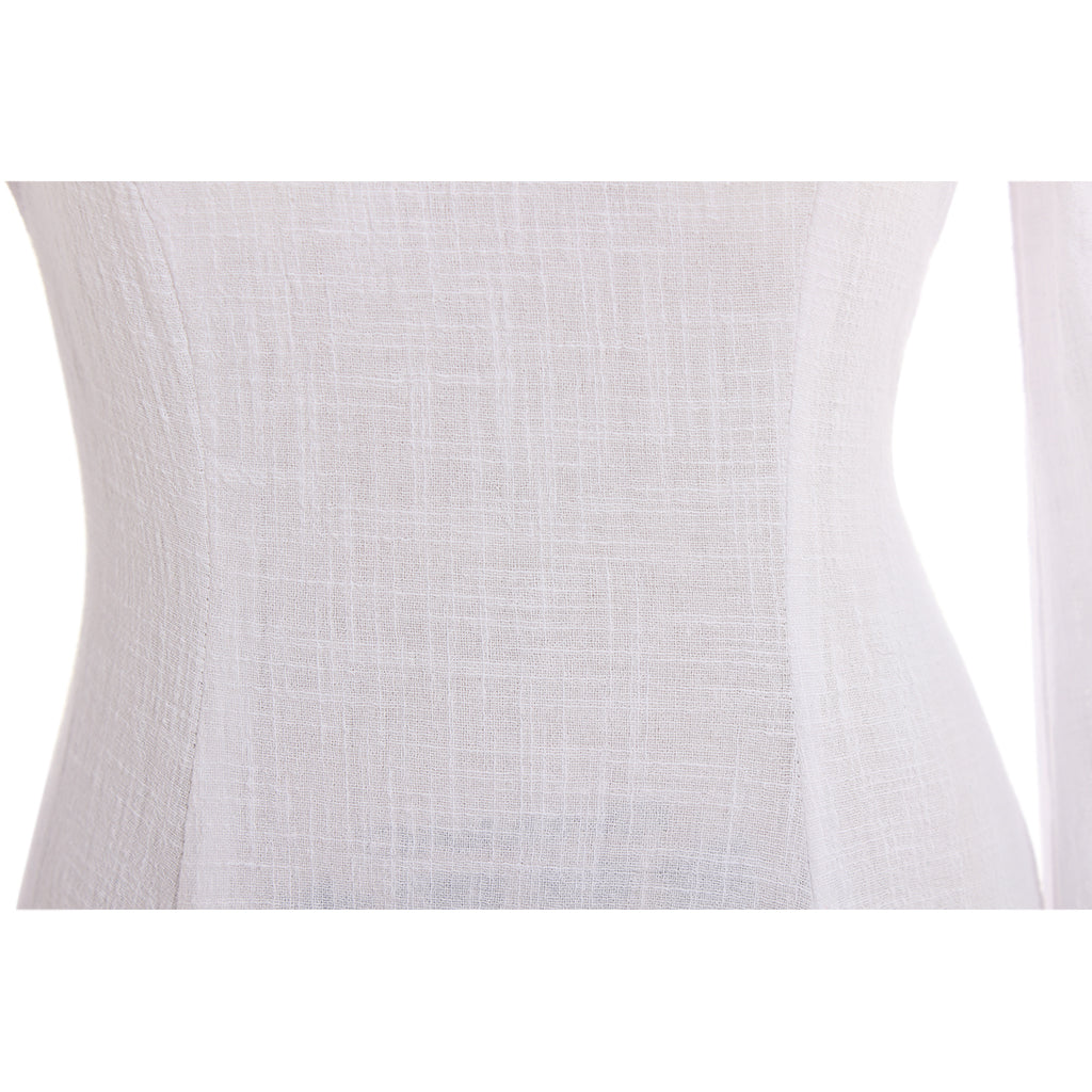 Medieval White Robe Dress for Renaissance, Regency & Tudor Themed Events | Astricos-Astricos