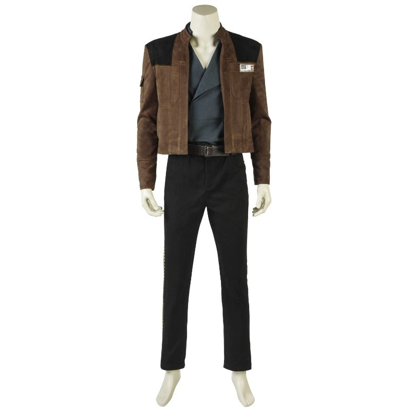 Han Solo Cosplay Costume - Premium Suede Jacket & Leather Belt Set for Star Wars Fans-Astricos