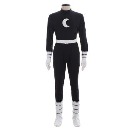 Moonlight Knight Black Version Cosplay Costume - Authentic Marvel Design with Boots Covers-Astricos
