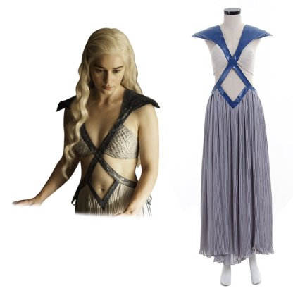 Sexy Daenerys Cosplay Costume for Women - Premium Halloween Party Outfit-Astricos
