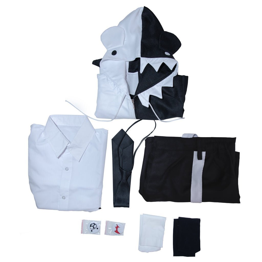 Danganronpa Monokuma Cosplay Costume Full Set - Premium Black & White Bear Outfit for Conventions-Astricos