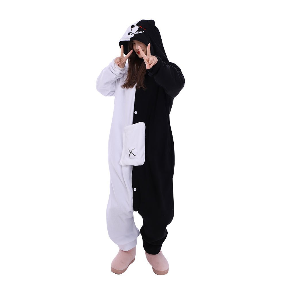 Danganronpa Monokuma Kigurumi Onesie – Ultimate Anime Cosplay Costume for Comfort-Astricos