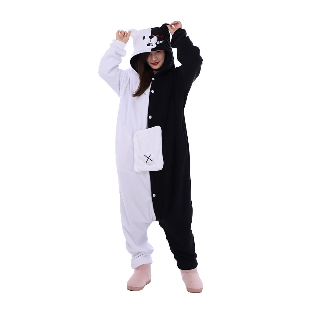 Danganronpa Monokuma Kigurumi Onesie – Ultimate Anime Cosplay Costume for Comfort-Astricos