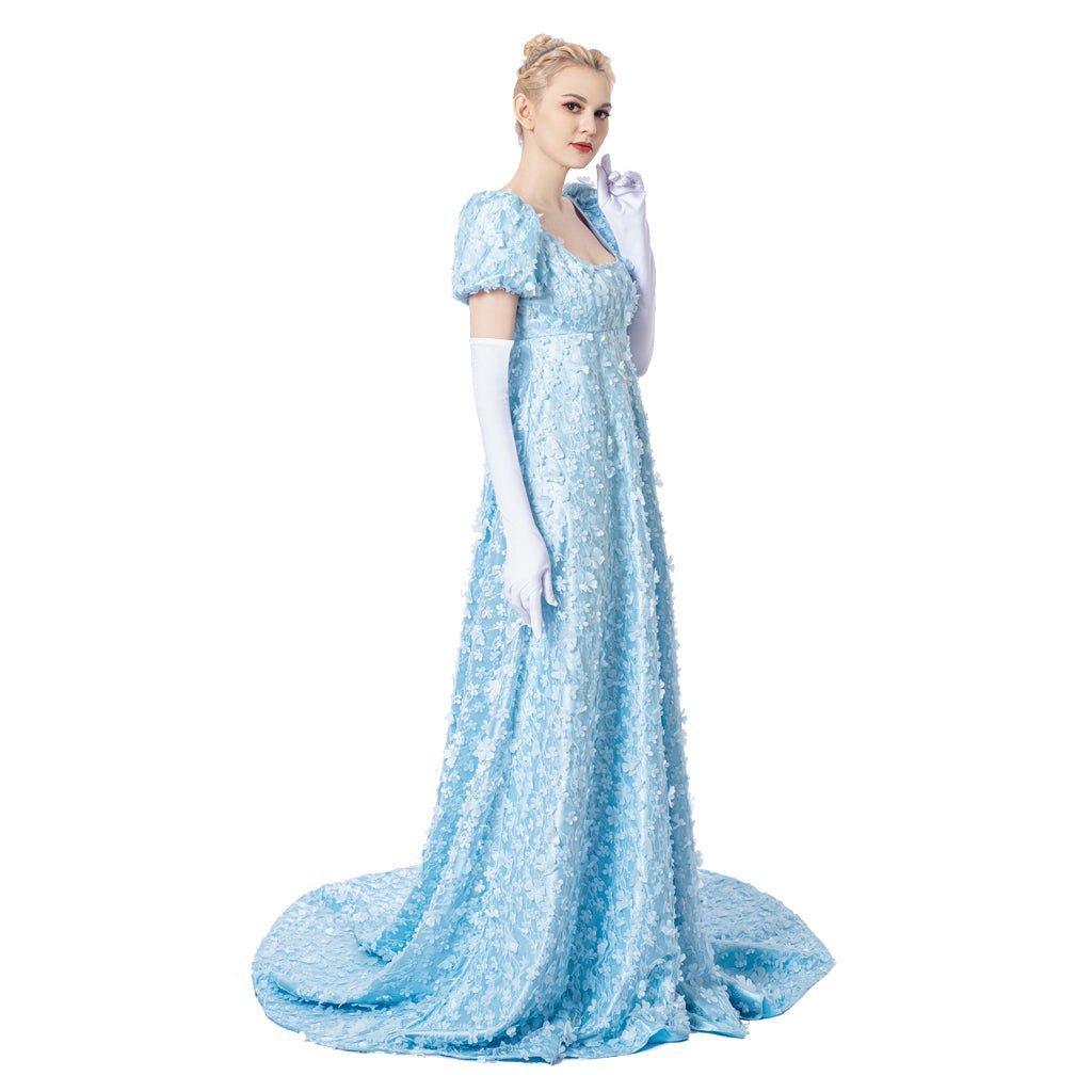 Daphne Cosplay Blue Dress - Regency & Victorian Elegance for Costume Lovers-Astricos