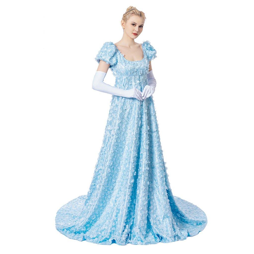 Daphne Cosplay Blue Dress - Regency & Victorian Elegance for Costume Lovers-Astricos