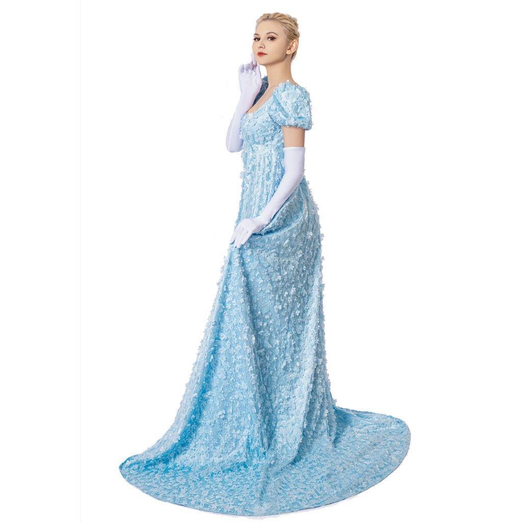 Daphne Cosplay Blue Dress - Regency & Victorian Elegance for Costume Lovers-Astricos