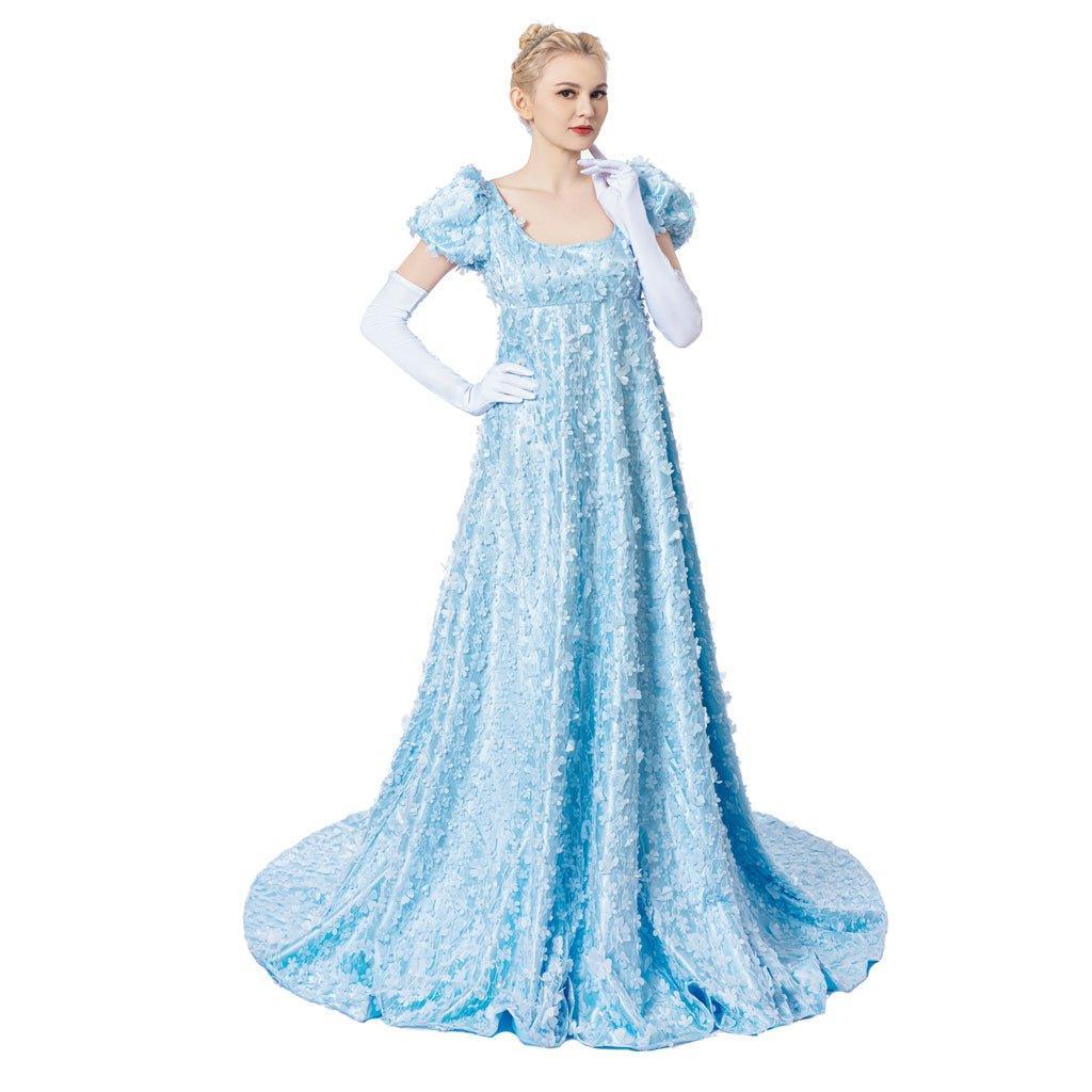 Daphne Cosplay Blue Dress - Regency & Victorian Elegance for Costume Lovers-Astricos