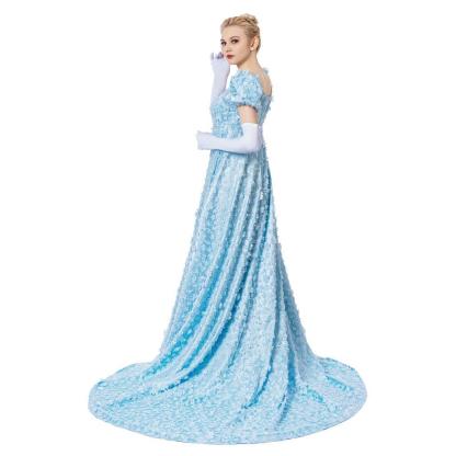 Daphne Cosplay Blue Dress - Regency & Victorian Elegance for Costume Lovers-Astricos