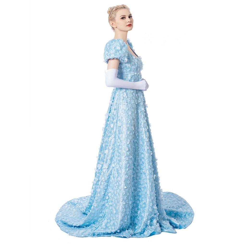 Daphne Cosplay Blue Dress - Regency & Victorian Elegance for Costume Lovers-Astricos