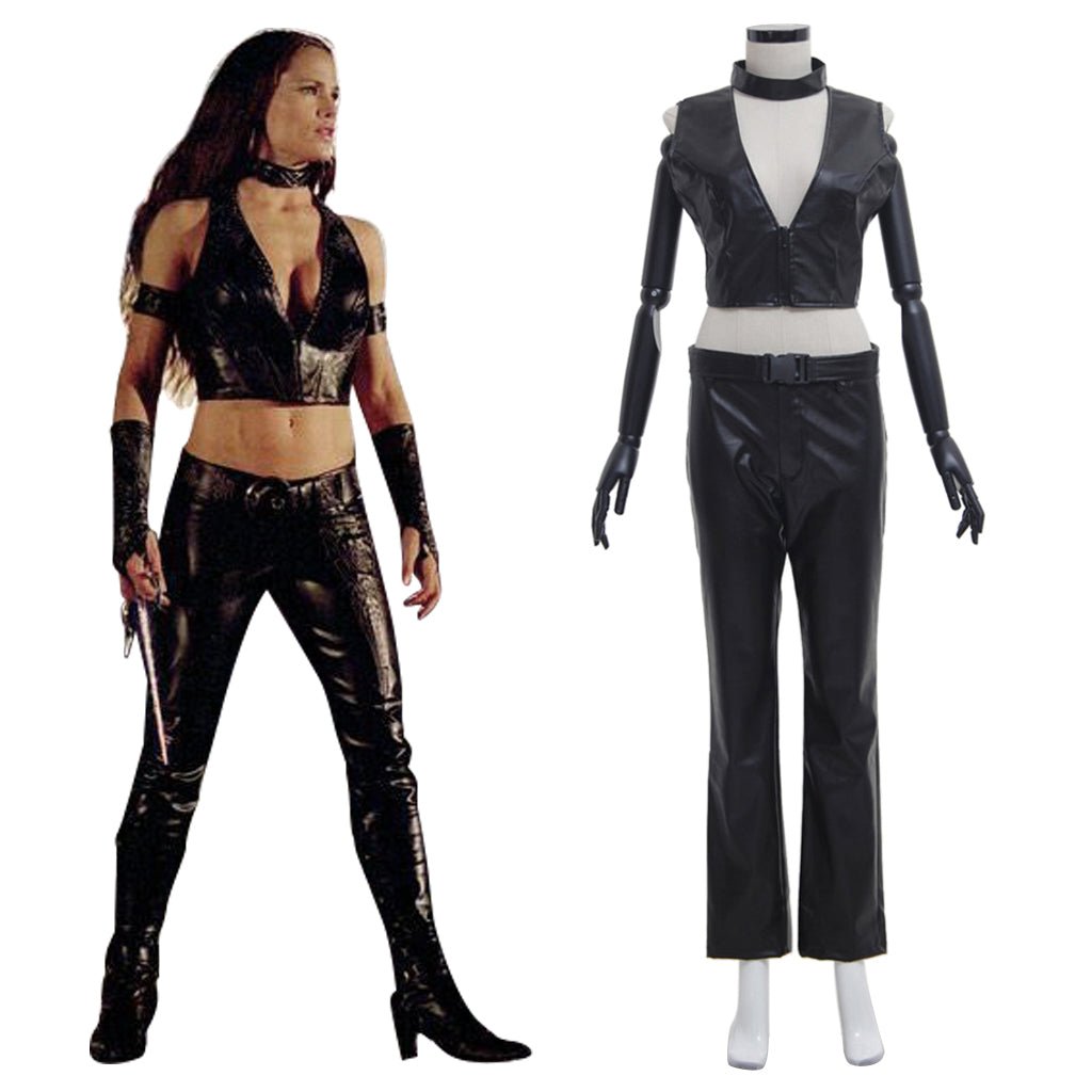 Premium Elektra Black Combat Suit Cosplay Costume - Daredevil Inspired Outfit-Astricos