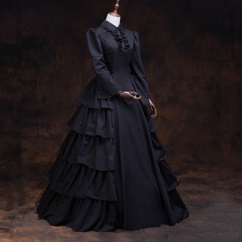 Gothic Lolita Court Dress - Dark Enchantment for Halloween-Astricos