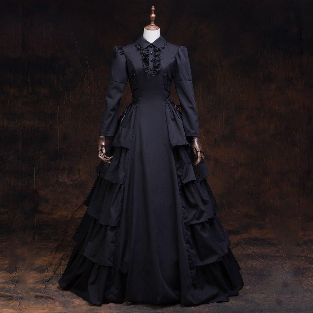 Gothic Lolita Court Dress - Dark Enchantment for Halloween-Astricos